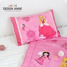 디자인엔 알러지케어 해피프린세스 애착베개46, 핑크/40x60