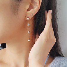 진주체인귀걸이