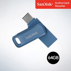 샌디스크 USB 메모리 Ultra Dual Go 울트라 듀얼 고 Type-C OTG USB 3.1 SDDDC3 64GB 네이비블루