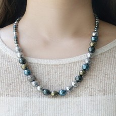 멀티컬러진주목걸이