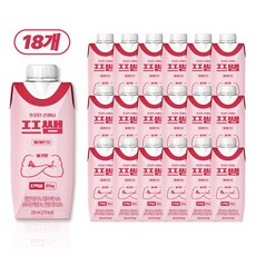 단백질음료 프쌤 롱레인지 딸기맛, 250ml, 18개