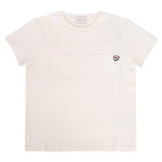 몽클레르 키즈 몽클레어 24SS 로고 반팔티 아이보리 8C00005 83907 050 8-10Y