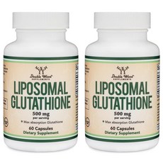 더블 우드 서플리먼트 리포조말 글루타치온 500mg 60캡슐 X 2통 흡수좋은 글루타치온