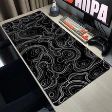 Topographic Map Art Mouse Pad 게이머 마우스 패드 Pc 게임 액세서리 데스크 매트 컴퓨터 키보드 데스크 매트 잠금 에지 소프트 마우스 Ped, 없음, 187) EP777777  3 - 550x1000x3m - 무선map1000