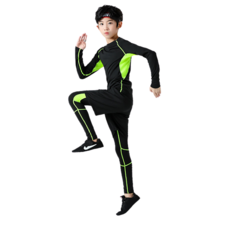  [Y Object] 아동 주니어 유소년 스포츠 이너웨어 (상의+하의 세트) 축구 기능성 레깅스 키즈 그린 블루 