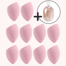 라라민 쫀쫀한 물방울 퍼프 파운데이션 똥퍼프, 1세트, 핑크