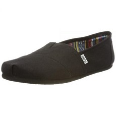 TOMS 남성용 캔버스 클래식 슬립온 블랙