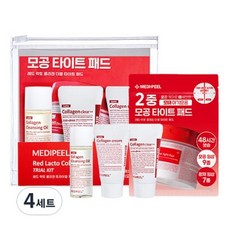 메디필 레드 락토 콜라겐 트라이얼 키트 클렌징 오일 20ml + 클리어 품 15ml + 토너 패드 5p + 크림 15g + 지퍼백 세트, 32세트