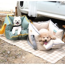 [패리스독] 쁘띠 굿슬립 강아지 카시트 2 color, 아이보리