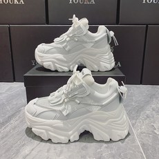 FASHIONDESIGNER CHUNKY SNEAKERS 여자 플랫폼 신발 통기성 높이 증가 두꺼운 바닥 숙녀 트레이너 바구니 FEMME