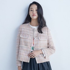 [나이스클랍(신상)] 나이스클랍 테이프장식 트위드자켓 A241MWJ209