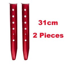 다 가족 텐트 알루미늄 U자형 눈 및 모래 텐트 말뚝 해변 그라운드 못-15, 2) 31cm Length 2 Pieces