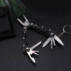 멀티툴 다기능 접이식 펜치 포켓 나이프 야외 휴대용 다목적 수리 도구 공구세트, 블랙 스몰, BLACKsmall, 1개