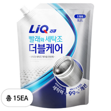 리큐 빨래와 세탁조 더블케어 드럼용 리필, 15개, 2.1L