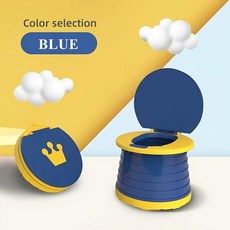 훈련 변기 좌석 비상 휴대용 여행용 접이식, 1.Blue