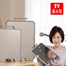 [TV홈쇼핑] 마미센스 평생도마 스테인레스 양면 스텐 도마 스텐드형 칼집나지않는 항균 위생 오염방지 미끄럼방지 가정용 업소용 다용도 캠핑 주방용품, 주형+대형세트, 1개