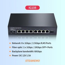 Steamemo IP 카메라 및 CCTV 보안용 4/8 포트 이더넷 스위치 없음 POE 네트워크 스위치 10G SFP 포트 포, 02 파란_01 CHINA, 1개