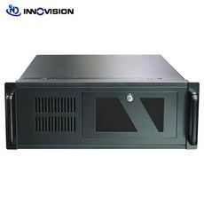 서버컴퓨터 4U 산업용 컴퓨터 케이스 19 인치 랙 마운트 서버 섀시 IPC610F ATX 마더 보드 지원 450MM 블랙