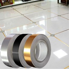 바닥 두꺼운롤팩 실버 방수 솔기 벽 스티커 갭 장식 자체 접착 타일 스티커 50m/롤, Silver 0.5cm-50M