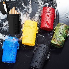 특이한 usb 충전식 라이터 일체형 원통형 방수 담배 케이스 파우치 20개피 담배갑 목걸이줄 세트, mt042 밀리터리, 1개