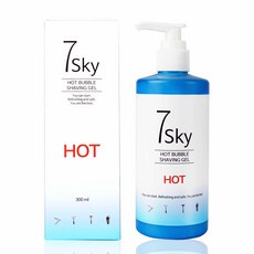 7Sky 핫 버블 쉐이빙젤, 2개, 300ml