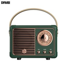 DFMEI 라디오 블루투스 스피커 폰 우퍼 빈티지 USB 스피커, 푸르다