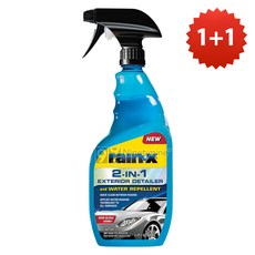1+1 레인엑스 2in1 익스테리어 디테일러-680ml 620115 빠른광택 퀵디테일러 물왁스, 2개, 680ml