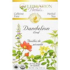 Celebration Herbals Dandelion Leaf Tea Bags 24 Count Celebration Herbals 민들레 잎 티백 24개, 1개, 127.01g