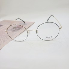 동그리 안경 남자 여자 동그란 안경테 블랙골드 ALIUS 0552 52