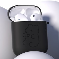 차이몰 보호케이스 2사과폰 2대 껍데기 실리콘 IPHONE 큐트 독창적 드랜드 IPOD 이대 AIRPOD1 초슬림 커플, 에어팟  1/2대 클래식블랙 -몰딩