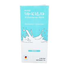 데이리스타 밀쉬 저지방 독일 멸균우유 1000ml 24팩, 1L
