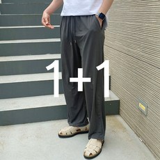 어반플리커 (1+1) 아이스 쿨링 스판 와이드 밴딩팬츠(7HYRDAD)