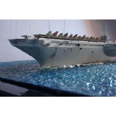 항공모함 프라모델 스몰 사이즈의 군사 모형 80905 시뮬레이션 1/700 미 니미츠급 항공모함 배 모형, 01 모형