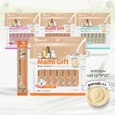마미기프트 강아지 츄르 간식 4종 산양유함유, 참치, 1팩