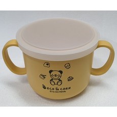 에코인 실리콘 양손뚜껑컵 양손잡이컵, P 본상품선택, 1개