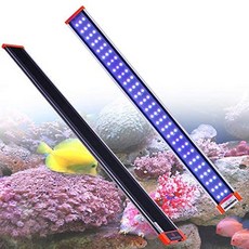QUDO 디 밍이 가능한 LED 수족관 조명 30inch 산호 수족관 조명 알루미늄 합금 쉘이있는 7 가지 조명 모드, One Color_24-30in Aquarium Li, One Color_24-30in Aquarium Li