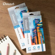 디마스트 파스텔 색연필 12색 세트 전문가용, 12색(EC302-12)