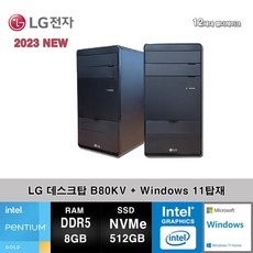 LG전자 데스크탑 12세대 펜티엄 컴퓨터 B80KV-AR2PS5+WIN11 (Pen-G7400/8GB/SSD512GB/UHD710/WIN11)