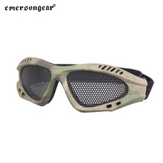 Emersongear 전술 유리 보호 고글 Airsoft 헬멧 메쉬 눈 보호 장비 야외 사냥 하이킹 사이클링 안경