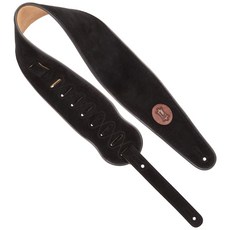 Levy's Leathers 4" Suede Bass Guitar Strap with Bl Levy's Leathers 4" 스웨이드 베이스 기타 스트랩 블랙 파이핑 블랙(MS