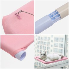 TP 고양이 창문 해먹 윈도우해먹 고양이선반 핑크, 1개