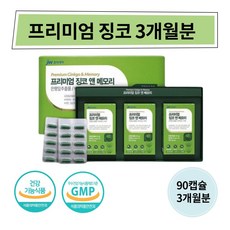 프리미엄 징코 앤 메모리 징코민 빌로바 손발저림 혈액순환 혈행개선 두뇌 기억력 인지력 영양제 수험생 기억력 개선 은행잎추출물 3개월분