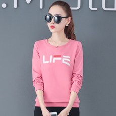 투피스 캐주얼 긴팔 T스포츠티셔츠 세트여성 2020뉴타입 가을겨울 루즈핏 이른봄 상의 순면