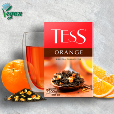 Чай TESS Orange Leaf с апельсиновыми листьями, 100 г