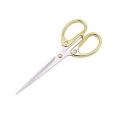 16cm(6.3인치) 스테인리스 스틸 사무실 가위 매우 날카로운 칼날 가위 사무실 홈 스쿨 바느질 패브릭 공예 다용도 가위용 견고하고 날카로운 가위, Gold, 6.3", 1개