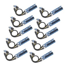  PCIE 라이저 Ankrista 10-PCS PCI-E 16X 8X 4X 1X 파워 라이저 어댑터 카드 60cm USB 3.0 확장 케이블&6-핀 PCI-E-GPU 라이저 어댑터 