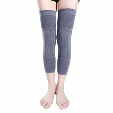 DFMEI 가을 겨울 도톰 기모 미끄럼 방지 무릎 보호대 보온 탄력 무릎 보호대, 미디엄 그레이