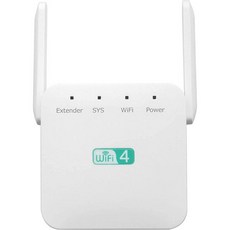 Extend Tecc WiFi Booster 최신 2023 Range Extender 300Mbps 무선 신호 중계기 부스터 2.4 및 5GHz 듀얼 밴드 4 안테나 360°, White - 익스텐드와이파이증폭기