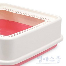 엠에스몰 엣지화장실 핑크 아기고양이화장실 고양이화장실오픈형