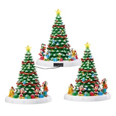 디즈니 크리스마스 트리 멜로디 장식 LED 오르골 선물 소품 스노우볼, 단품